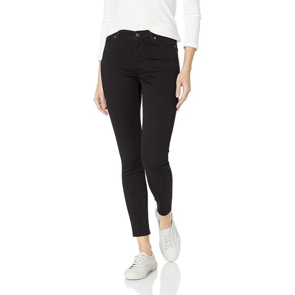 NWOT Amazon Essentials Black Mid Rise Skinny Jeans Women's Size 0 Short - Picture 1 of 1